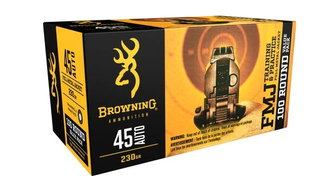 buy Browning Ammo B191800454 Training & Practice 45 ACP 230 gr Full Metal Jacket (FMJ) 100 Bx 5 Cs (Value Pack) online