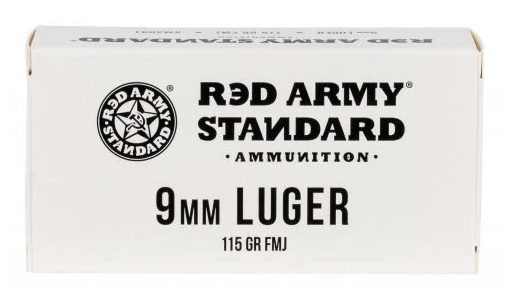 buy Red Army Standard 9mm 115 gr Full Metal Jacket 50rd box online