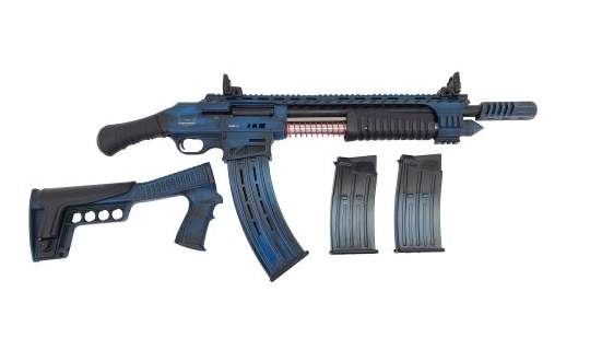 Buy Emperor Arms King 12 Pump Action Firearm 18.5 BRL Spring-Assisted Blue Online