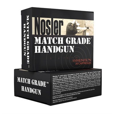 Buy Nosler Match Grade Ammo 9mm 115gr JHP 20bx Online