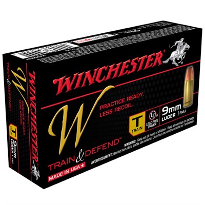 Buy Wincehster W Train & Defend 9mm FMJ 50 bx 50 rounds per box Online