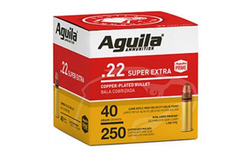 Buy Aguila .22 LR 40gr HV Copper plated Solid Point 250rd pack Online