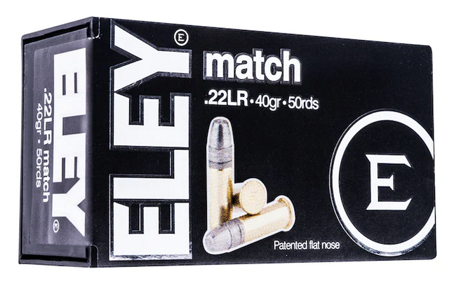 Buy ELEY MATCH .22 LR 40GR EPS 50rd box Online