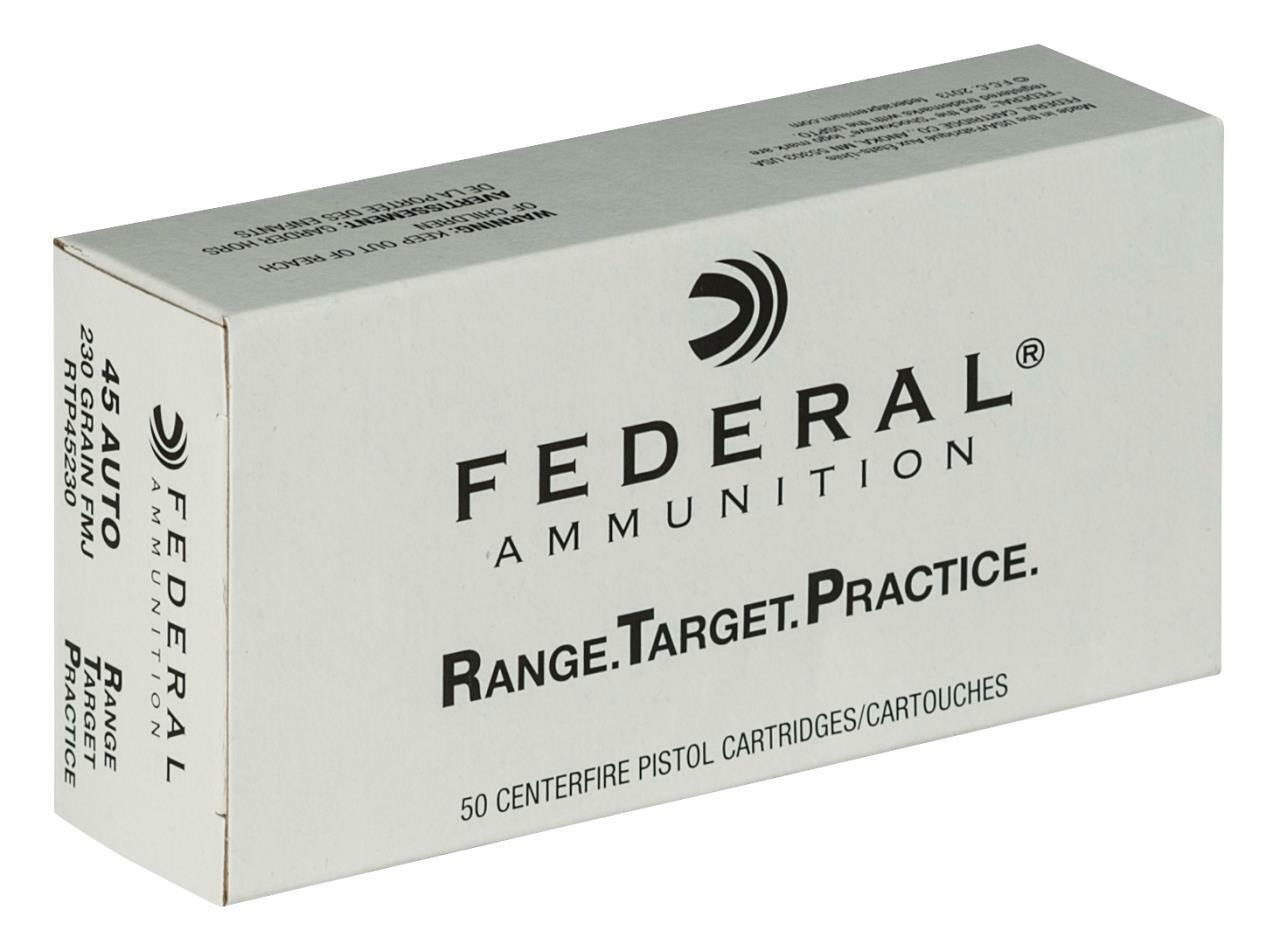 Buy Federal Range and Target .45 ACP 230 Grain Full Metal Jacket 50rd box Online