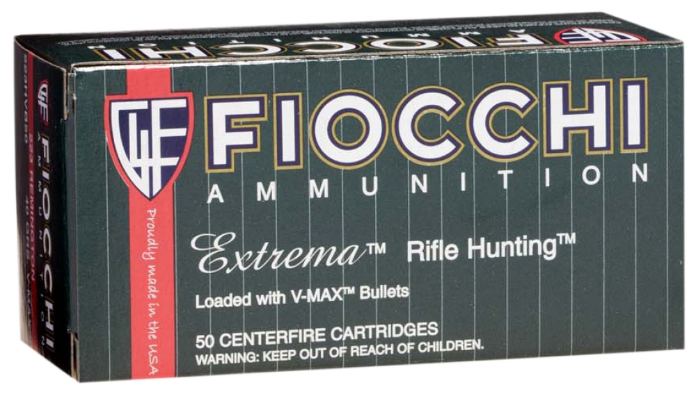 Buy Fiocchi .223 Remington 40GR Hornady V-Max Polymer Tip 50RD BOX Online