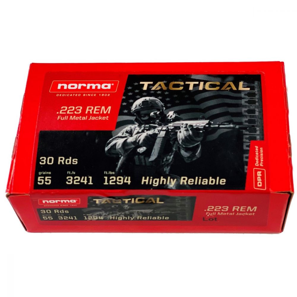 Buy Norma Tactical 223Rem 55gr FMJ 30rd box Online