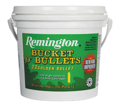 Buy Remington High Velocity Golden Bullets .22 LR 36gr Lead Hollow Points 1400rd bucket Online