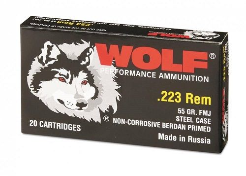 Buy WOLF 223 55GR FMJ STEEL CASE 20RD BOX Online
