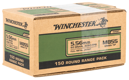 Buy Winchester M855 5.56 62gr Green Tip 150rd box Online