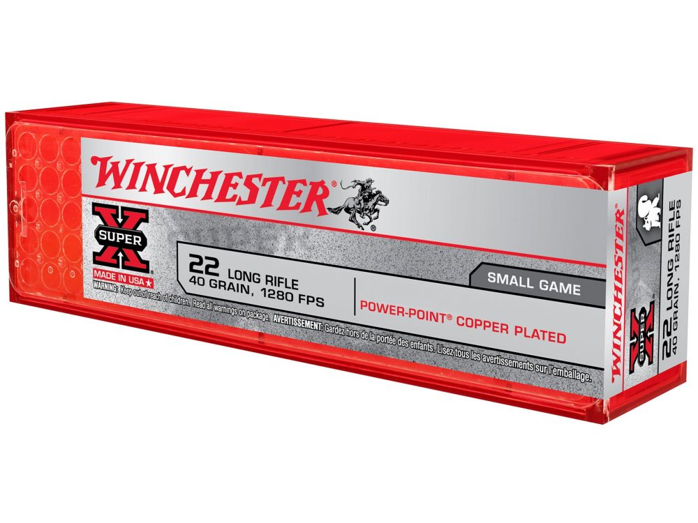 Buy Winchester Super-X .22 LR 40 Grain Power Point Hollow Point 100rd box Online