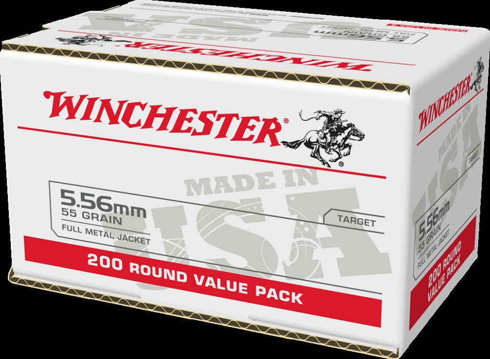 Buy Winchester USA 5.56 Nato 55gr FMJ 200rd box Online