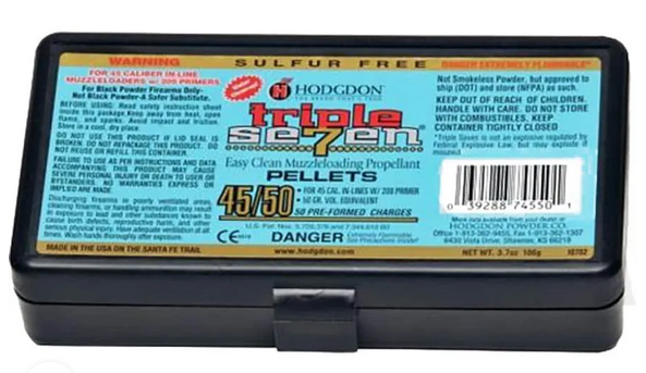Buy Hodgdon Triple Seven Black Powder Substitute 45 Caliber 50 Grain Pellets Pack of 50 Online