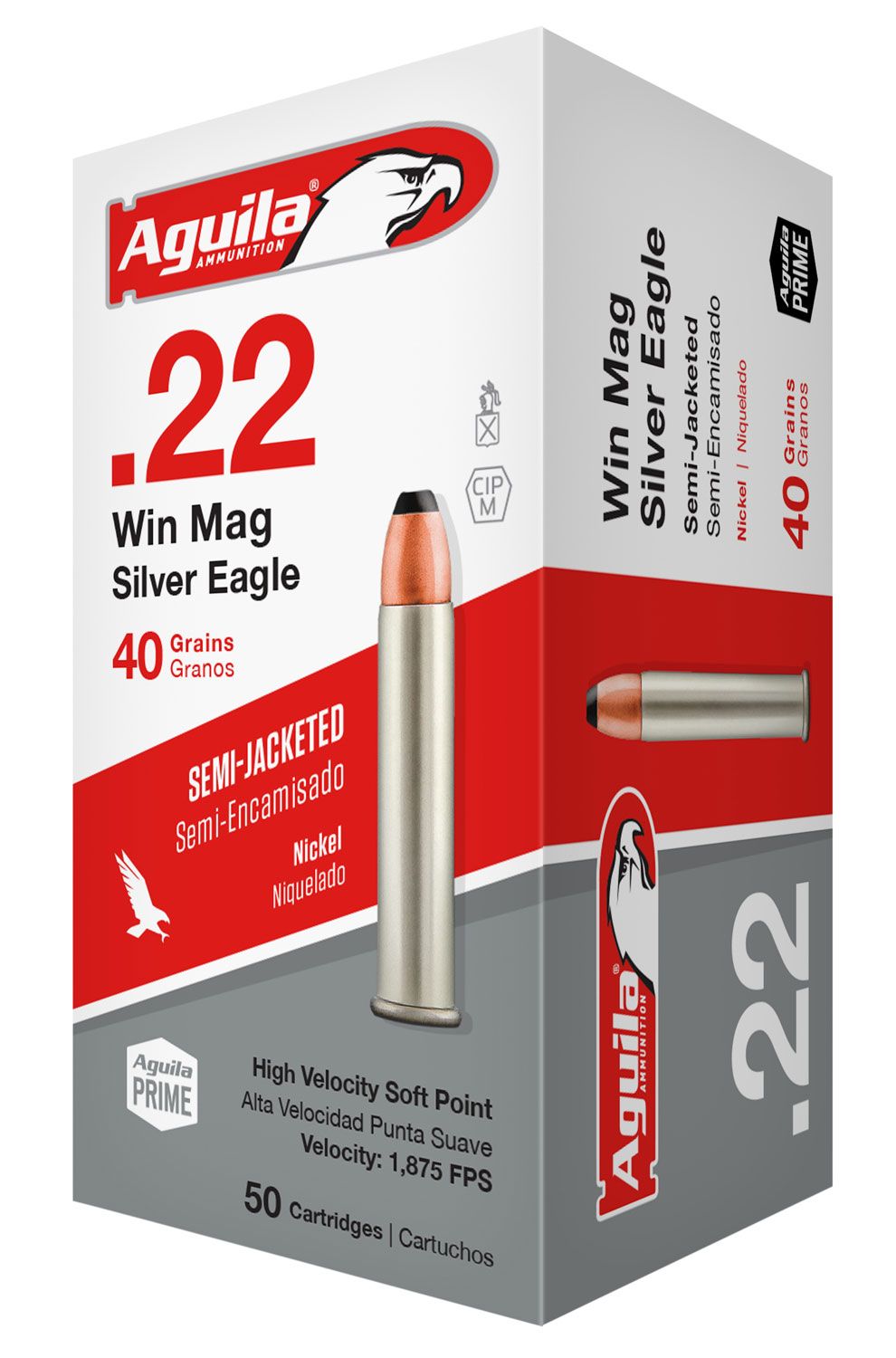Buy Aguila 1B222400 Silver Eagle High Velocity 22 Mag 40 gr Semi-Jacketed Soft Point 50 Bx 20 Cs Online