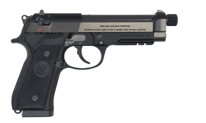 Beretta 92 A1 9mm Pistol with Checkered Black Polymer Grip