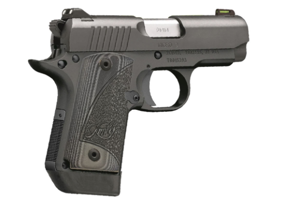 Buy Kimber Micro 9 9mm Matte Black Carry Conceal Pistol with Green Fiber-Optic Front Sight Online