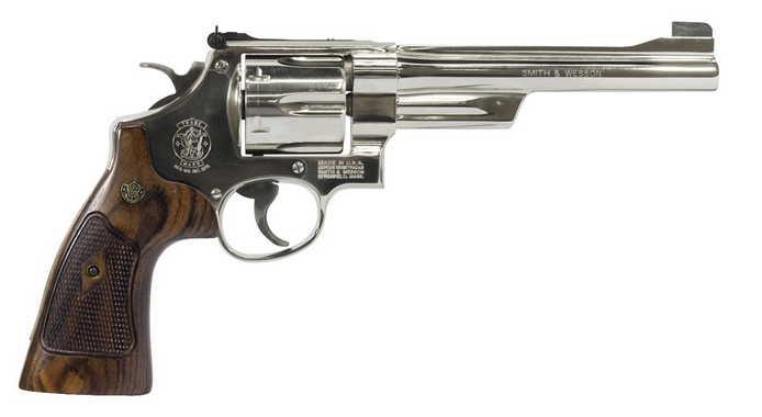 Smith & Wesson Model 25 Classic 45 Colt 6.5-inch Barrel with Nickel Finish and Walnut Grips