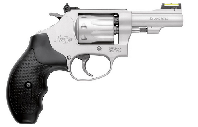 Smith & Wesson Model 317 Kit Gun 22LR J-Frame Revolver with Hi-Viz Fiber Optic Sight
