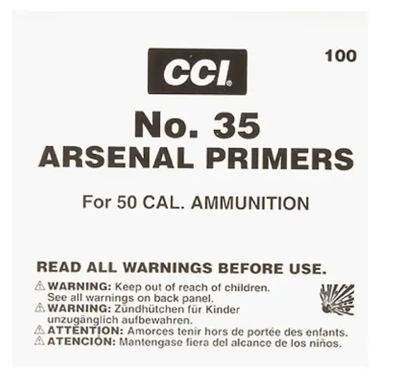 Buy CCI 50 BMG Primers #35 Box of 500 (5 Trays of 100)