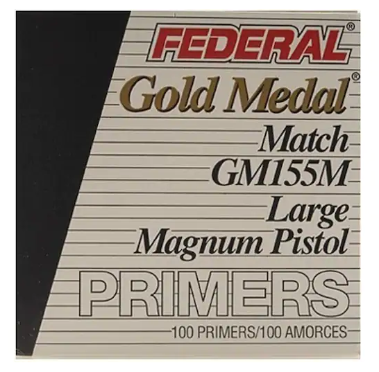 Buy Federal Premium Gold Medal Large Pistol Magnum Match Primers #155M Box of 1000 (10 Trays of 100)