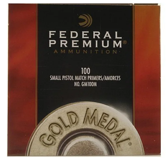 Buy Federal Premium Gold Medal Small Pistol Match Primers #100M Box of 1000 (10 Trays of 100)