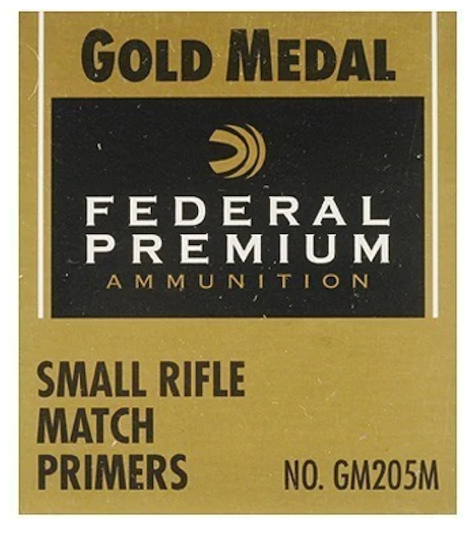 Buy Federal Premium Gold Medal Small Rifle Match Primers #205M Box of 1000 (10 Trays of 100)