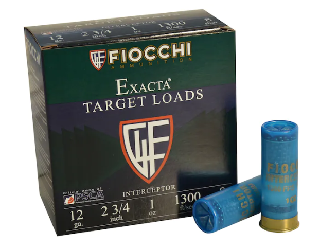 Buy Fiocchi Exacta Interceptor Spreader Ammunition 12 Gauge 2-3 4 1 oz #8 Shot