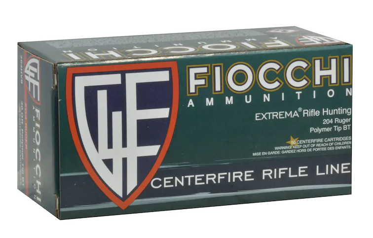 Buy Fiocchi Extrema Ammunition 204 Ruger 40 Grain Hornady V-MAX Point Box of 50