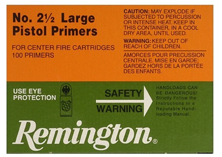 Buy Remington Large Pistol Primers #2-1 2 Box of 1000 (10 Trays of 100)