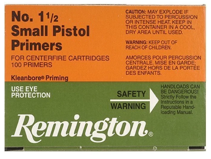 Buy Remington Small Pistol Primers #1-1 2 Box of 1000 (10 Trays of 100)