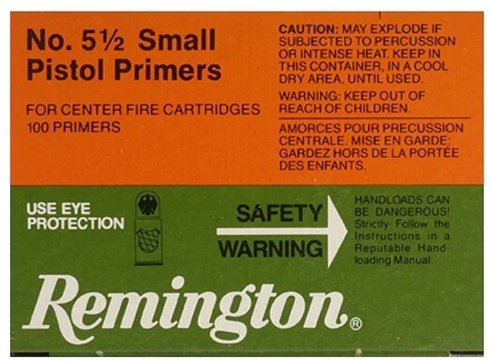 Buy Remington Small Pistol Primers #5-1 2 Box of 1000 (10 Trays of 100)
