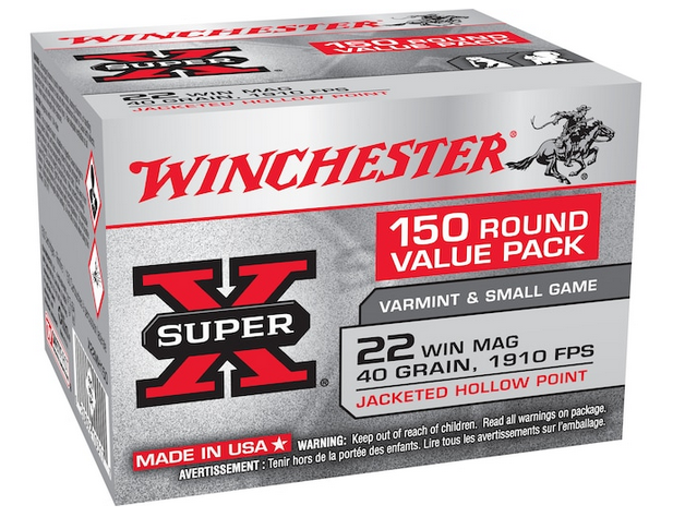 Buy Winchester Super-X Ammunition 22 Winchester Magnum Rimfire (WMR) 40 Grain Jacketed Hollow Point
