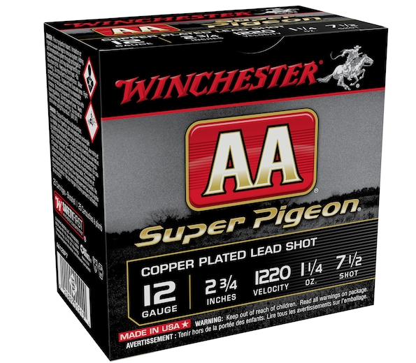 Winchester AA Super Pigeon Ammunition 12 Gauge 2-3 4 1-1 4 oz #7-1 2 Shot