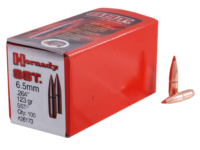 Buy Hornady SST Bullets 264 Caliber, 6.5mm (264 Diameter) 123 Grain InterLock Polymer Tip Spitzer Boat Tail Box of 100
