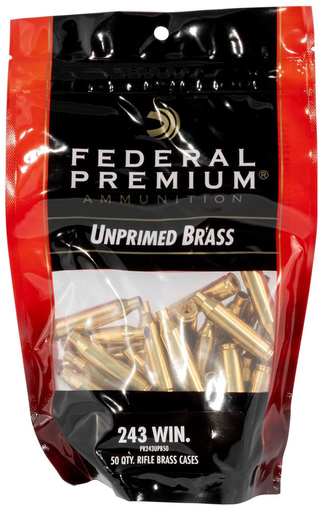 Buy Federal Gold Medal Rifle Brass 243 Win - Unprimed Bagged Brass Online