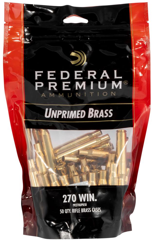 Buy Federal Gold Medal Rifle Brass 270 Win- Unprimed Bagged Brass Online