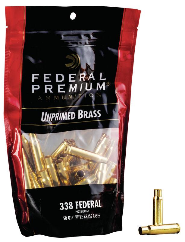 Buy Federal Gold Medal Rifle Brass 338 Fed - Unprimed Bagged Brass Online