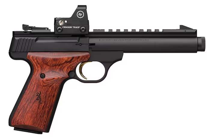 Buy Browning Buck Mark Field Target Suppressor Ready Pistol 22 Long Rifle 5.5 Barrel 10-Round Black and Cocobolo