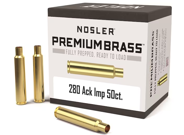 Buy Nosler Custom Brass 280 Ackley Improved 40-Degree Shoulder Box of 50